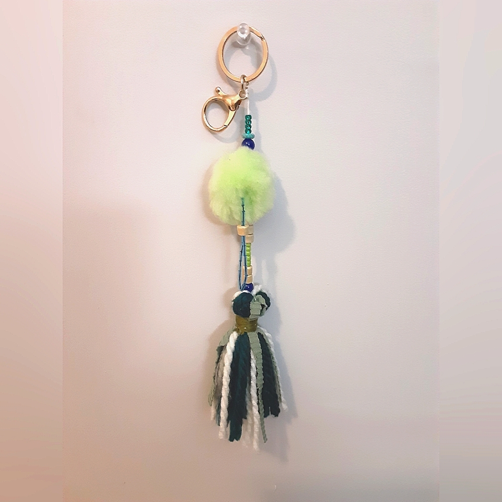 pompom keychain